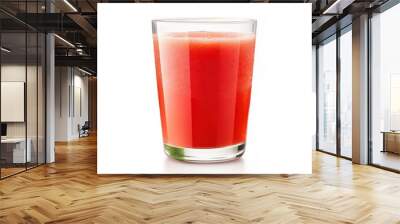 Fresh watermelon juice, isolated on a clean white background, highlighting its vibrant and refreshing flavor. Wall mural