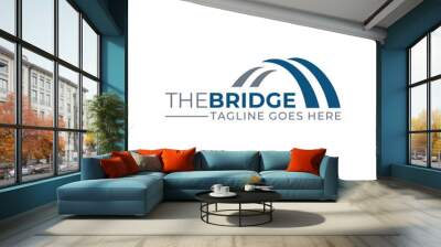 Modern Simple Bridge Logo design Wall mural