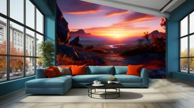 beautiful pictures made by AI technology Wall mural