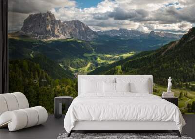 Gardena valley, Dolomites Wall mural