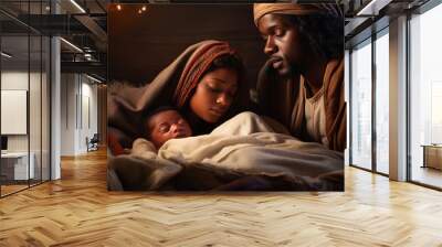 The Black Nativity Holy Family Wall mural