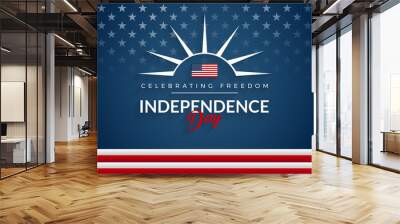 Happy 4th of July Independence Day USA flag background Wall mural