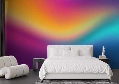 Colourful 80s, 90s style background banner with a noisy gradient texture Wall mural