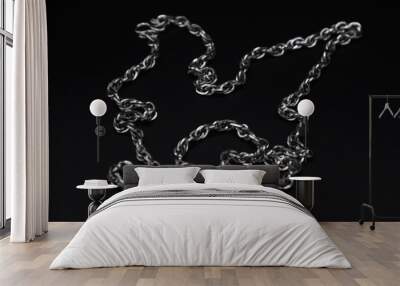 Silver Chain Link Necklace Wall mural