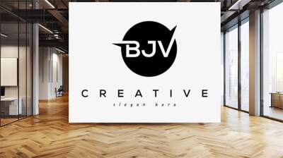 BJV creative circle letters logo design victor Wall mural