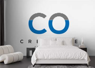 CO creative letter logo design victor Wall mural