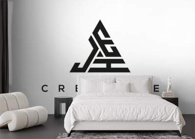 JEH creative tringle three letters logo design Wall mural