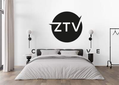 ZTV creative circle letters logo design victor	 Wall mural