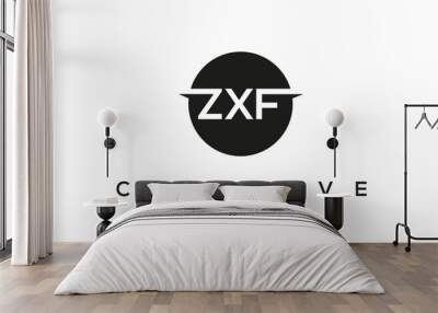 ZXF creative circle letters logo design victor	 Wall mural