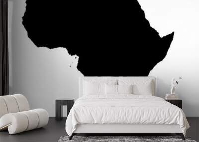 Africa map silhouette vector illustration Wall mural