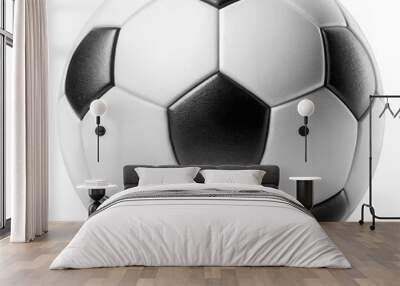 Black and white Soccer ball cut out Wall mural