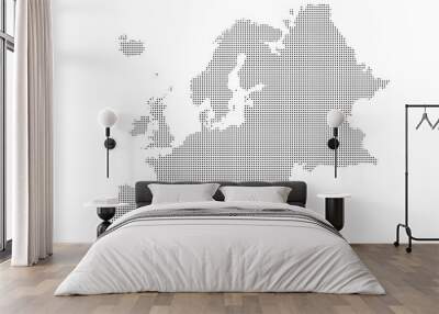 Europe map Dotted pattern vector illustration Wall mural