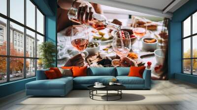 WIne dinner Wall mural