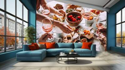 WIne dinner Wall mural