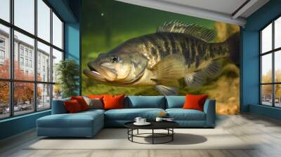 Bass fish in the water Wall mural