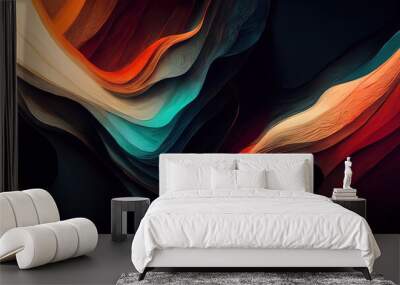 Abstract colorful 4k wallpaper. Wall mural