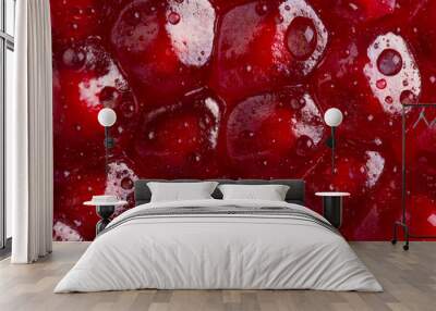 Pomegranate pulp close-up Wall mural