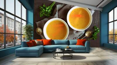 Bouillon served in two bowls Wall mural