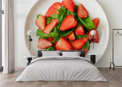 Spinach and strawberry salad Wall mural