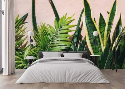 Summer tropical urban garden concept Wall mural