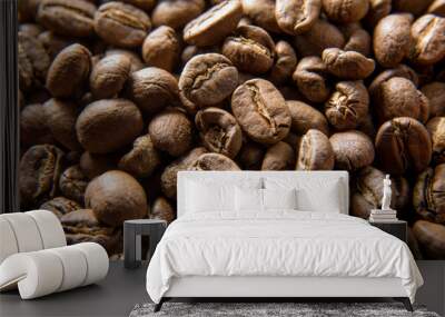 Coffee beans. Macro Wall mural