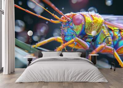 Vibrant Insect Macro Photography Wall mural