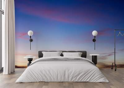 Blue sky background with beautiful clouds Wall mural