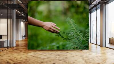 Hands and nature love Bright love Have to give each other Love and beauty in a natural way. Wall mural