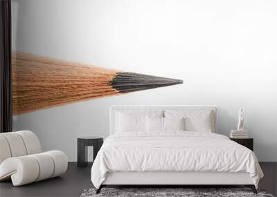 A close-up of a pencil tip, isolated on white. Wall mural