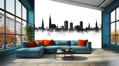 hamburg stadtshilouette umriss skyline Wall mural