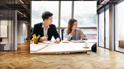 portrait of a businesswoman in a meeting Wall mural