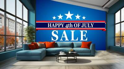 Happy 4th Of July USA Independence Day Header Or Banner Background. Wall mural