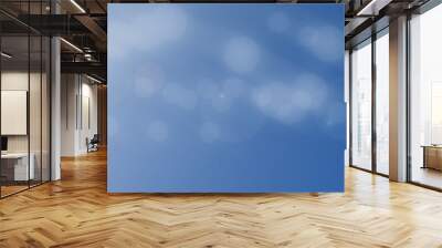 Several telecommunications antennas of a cellular network and wireless internet against a blue sky. Receiving and digitizing multiple pieces of information at once. Panoramic frame. Blue background. Wall mural