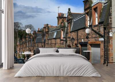 View at Dean village on Edinburgh in Scotland Wall mural