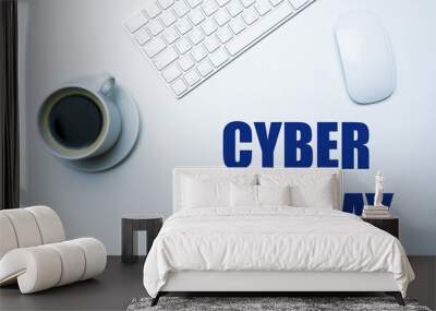 Cyber Monday sign on computer Wall mural