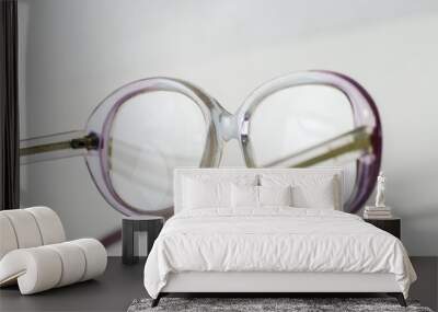 eyeglasses isolated on white Wall mural