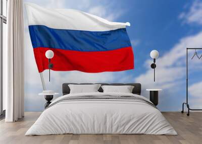 Russian flag against blue sky Wall mural