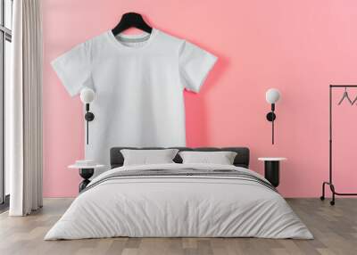 White color-t-shirt with copy space for your design. Fashion concept Wall mural