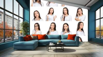 Woman face collection Wall mural