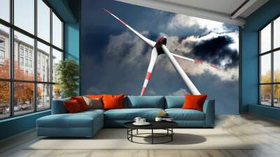 windrad dramatischer himmel 2 Wall mural