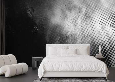 A close-up shot of a metallic surface in monochrome tones Wall mural