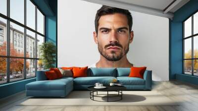 A person with facial hair in a casual attire Wall mural