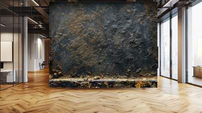 A rusted metal surface with a hole in the middle. Suitable for industrial and abstract concepts Wall mural