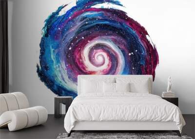 A spiral design element on a clean white background, ideal for use as a placeholder or texture Wall mural