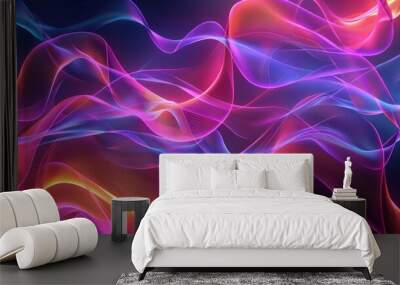 A vibrant and colorful abstract pattern on a close-up shot Wall mural