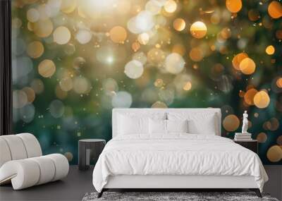 Close up of blurry background lights, suitable for abstract designs Wall mural