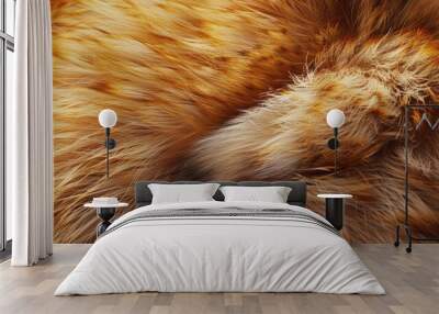 Close-up photo of a furry cat's tail Wall mural