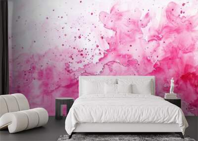 Detailed shot of a painting with pink paint. Ideal for art projects Wall mural