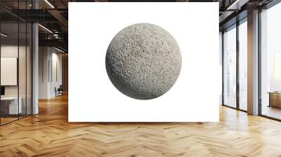 gray stone ball isolated on white background Wall mural