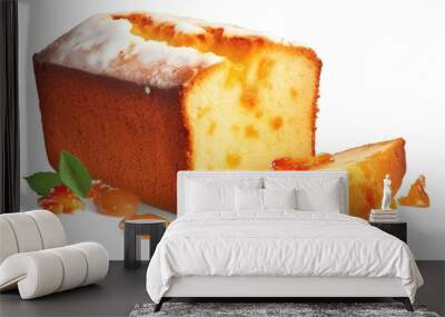 poundcake isolated on white background. Generated by AI. Wall mural